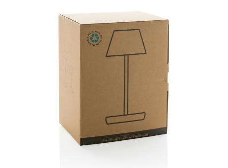 Pure Glow USB-Tischleuchte aus RCS recyceltem Kunststoff Werbeartikel