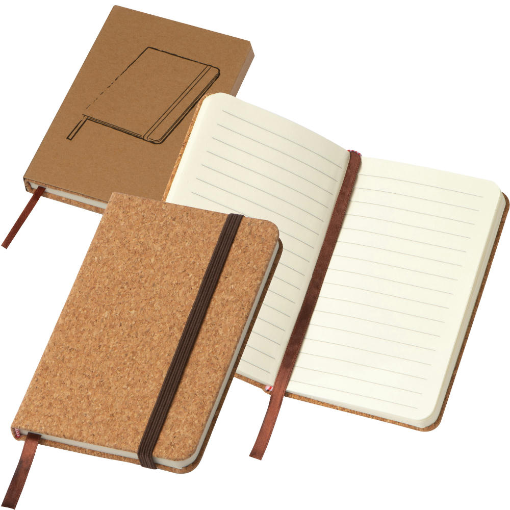 Product image A6 Notizbuch mit Korkeinband und linierten Seiten Werbeartikel