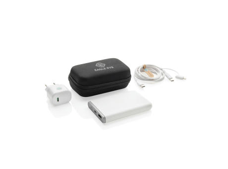 Surge 3-tlg. 20W Type-C Ladeset aus RCS recyceltem PET bedrucken