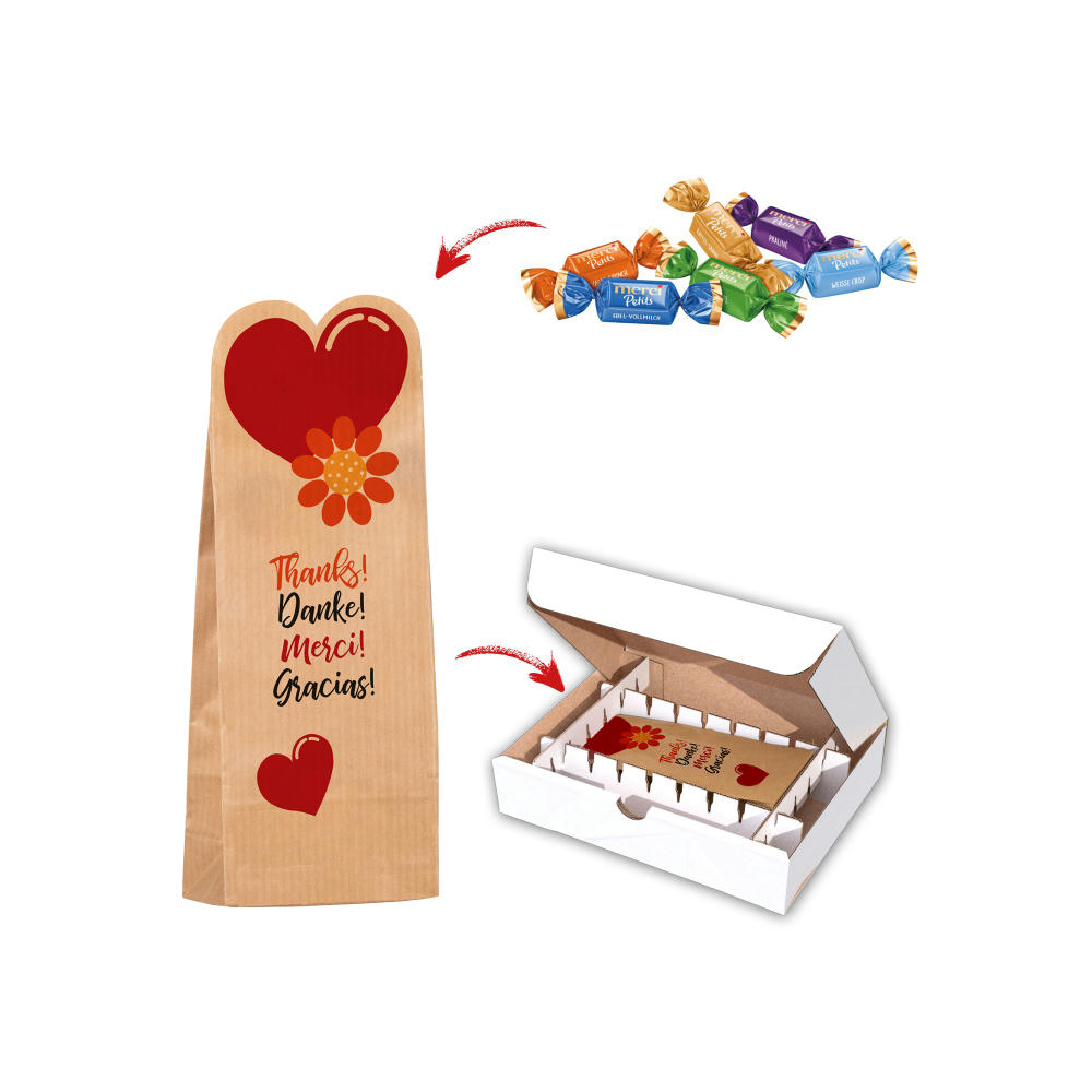 Product image Happy Bag "Danke" mit Versandbox Werbeartikel