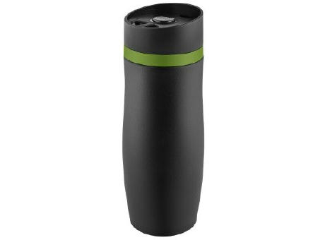 Product image Metmaxx® Thermobecher "CremaExtensaNero" schwarz/Ring grün Werbeartikel