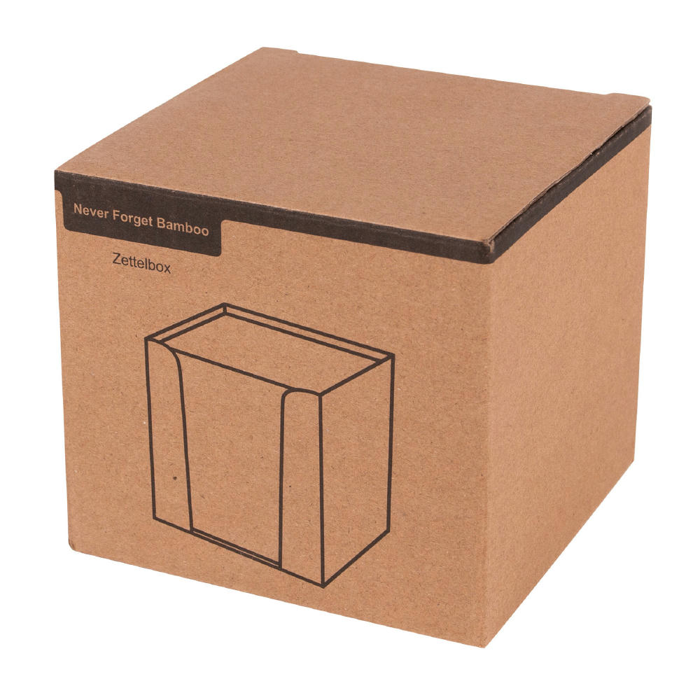 NEVER FORGET BAMBOO - Zettelbox Werbeartikel