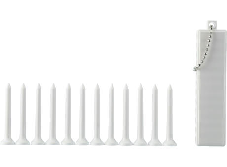 Golftee-Set Aveline aus recyceltem ABS Werbeartikel