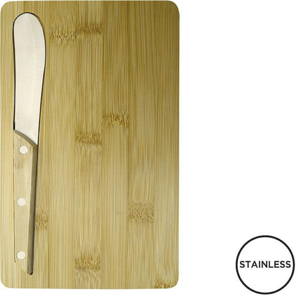 Product image Frühstücks-Brettchen 'Takeita' mit Buttermesser 'Alta' Werbeartikel