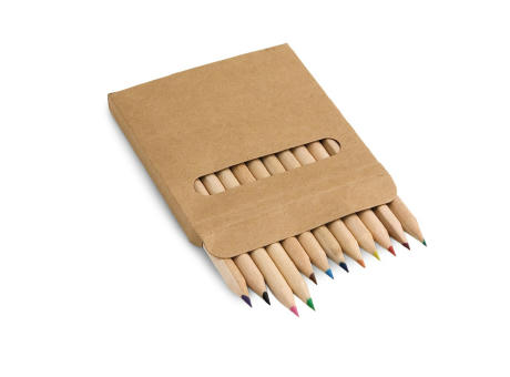 Product image COLOURED. Buntstift Schachtel mit 12 Buntstiften Werbeartikel