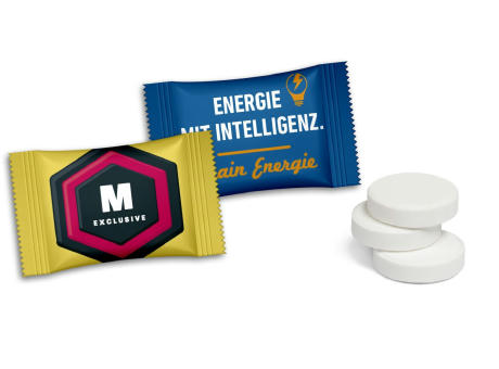 Traubenzuckertabletten im Flowpack Werbeartikel
