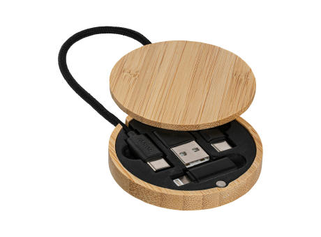 Product image 4-in-1 Ladekabel REEVES-CONVERTICS BAMBOO EVO Werbeartikel