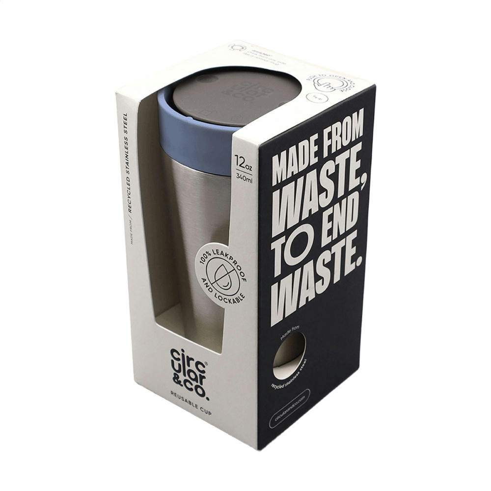 Circular&Co Recycled Stainless Steel Coffee Cup 340 ml Werbeartikel