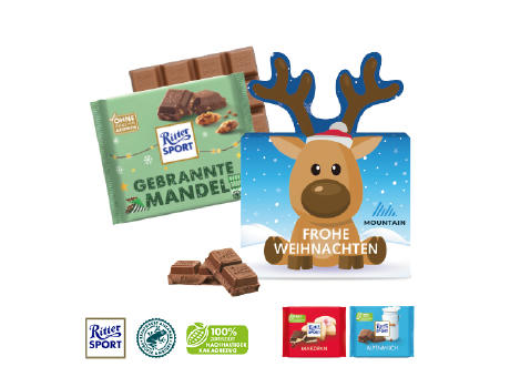Product image Schokotafel Ritter SPORT „Rentier“ Werbeartikel