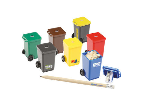 Spitzer "Mülltonne" Werbeartikel