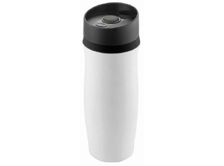 Product image Metmaxx® Thermobecher "CremaExtensa" weiß/Ring schwarz Werbeartikel