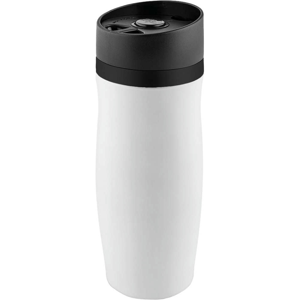 Product image Metmaxx® Thermobecher "CremaExtensa" weiß/Ring schwarz Werbeartikel