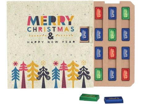 Täfelchen Adventskalender ECO Graspapier Werbeartikel