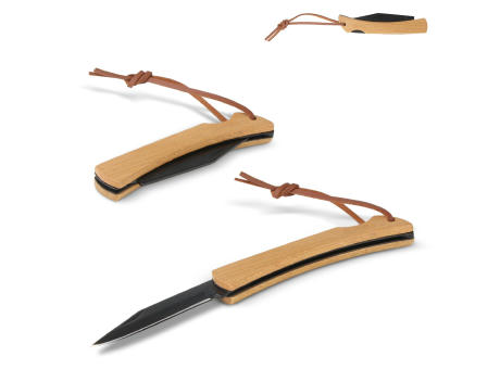 Taschenmesser aus Bambus Werbeartikel