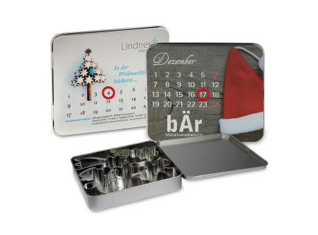 Adventskalender-Dose Werbeartikel