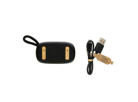 TWS-Ohrhörer aus recyceltem RCS-Kunststoff und Bambus Werbeartikel