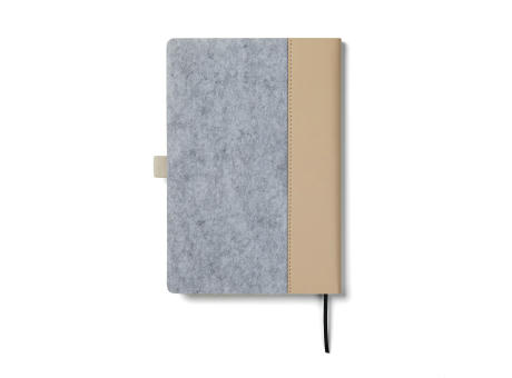 VINGA Albon A5-Notizbuch aus GRS recyceltem Filz Werbeartikel