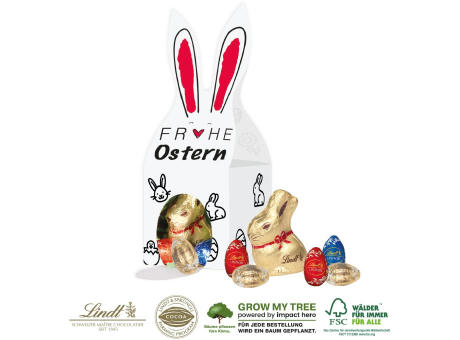 Product image 3D PRÄSENT HÄSCHEN MIT LINDT SCHOKOLADE Werbeartikel