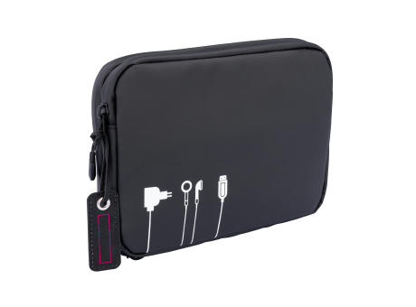 Product image TROIKA Kabeltasche TROIKA BLACK TECH POUCH 2 bedrucken