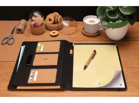 Deluxe Kork Portfolio A4 mit Stift Werbeartikel
