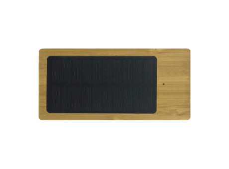 Solar Powerbank Bambus 8000mAh bedrucken