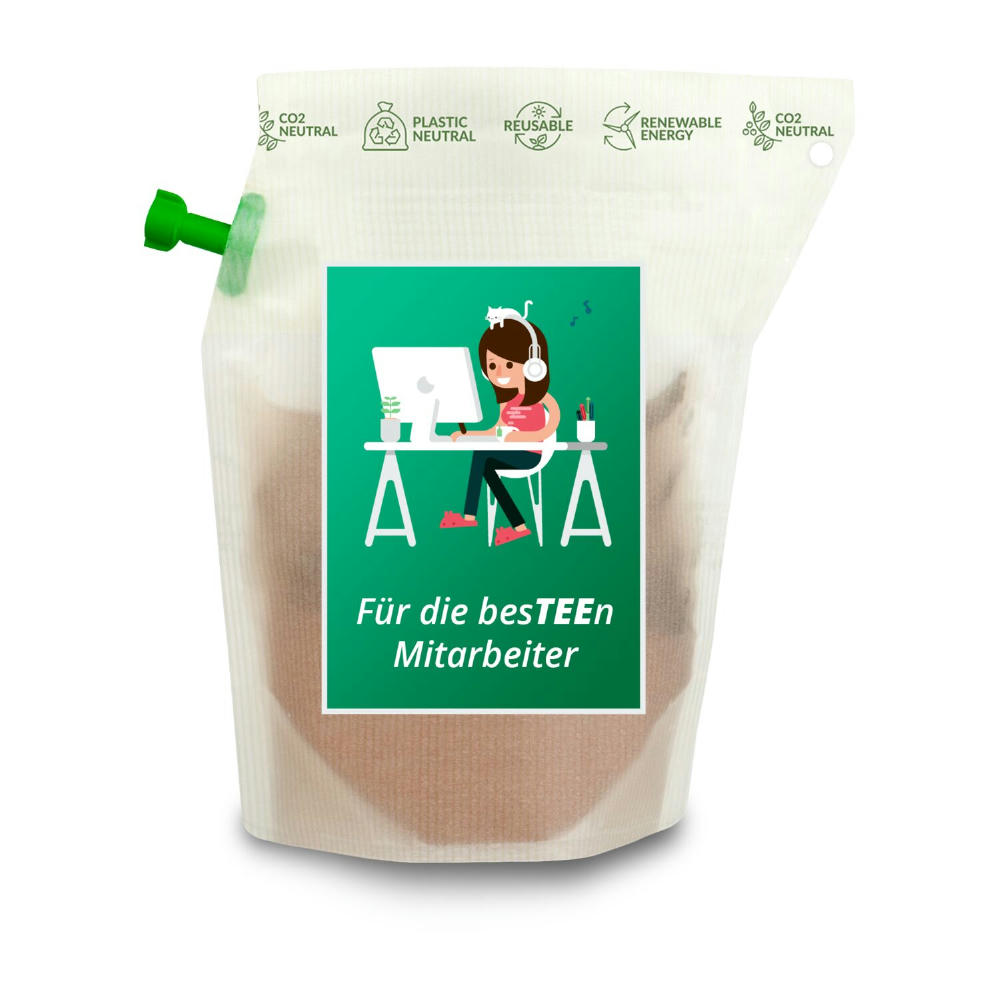 Product image Geschenkartikel / Präsentartikel: Tee-Brühbeutel, Für die besTEEn Mitarbeiter, Tasty Berry, wiederverwendbar Werbeartikel