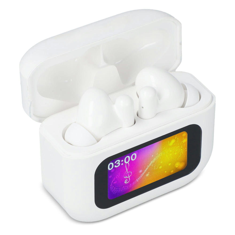 Kabellose ANC-Earbuds mit LCD-Touchscreen-Steuerung Werbeartikel