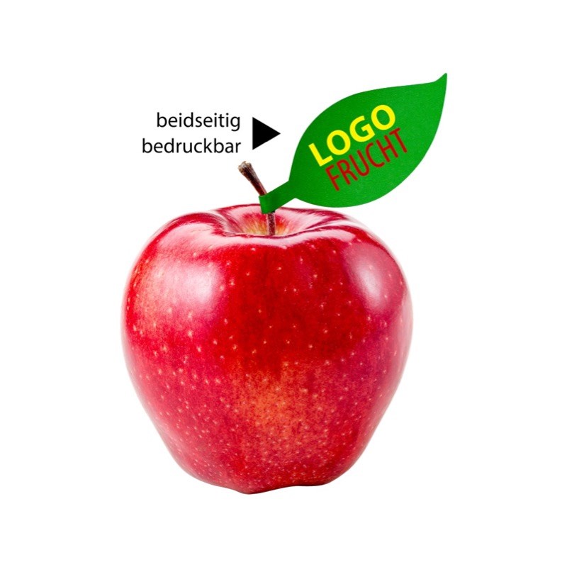 Apfel rot + Apfelblatt 4c Werbeartikel