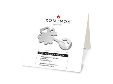 ROMINOX® Key Tool // Lucky Charm - 19 functions (Kleeblatt Glücksbringer) Werbeartikel