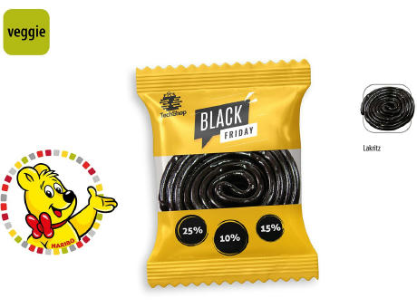Product image HARIBO Lakritzschnecke Werbetüte, 1 Stück, Inhalt: HARIBO Lakritzschnecke Werbeartikel