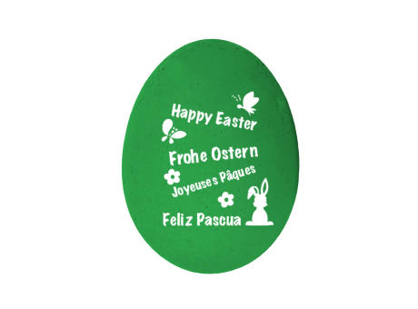 Happy Egg Frohe Ostern - Blau Werbeartikel