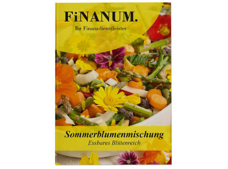 Samentütchen - essbare Blüten - 82 x 114 mm, Recyclingpapier Werbeartikel