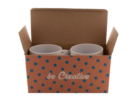 Individuelle Doppel-Tassenbox CreaBox Mug Double bedrucken