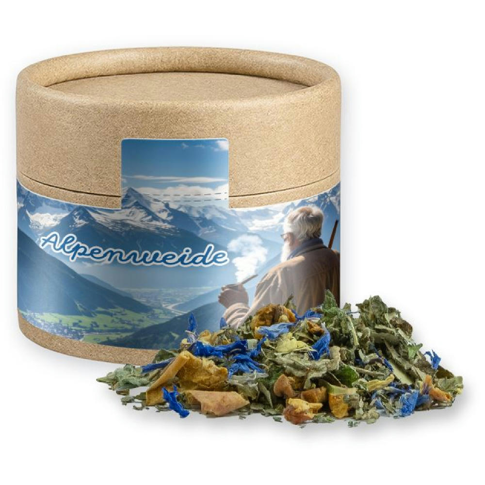 Product image Kräutertee Harmonie, ca. 15g, Kraftpapierdose Mini Werbeartikel