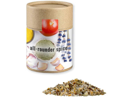 Gewürzmischung Alleskönner, ca. 75g, Kraftpapierdose Midi Werbeartikel