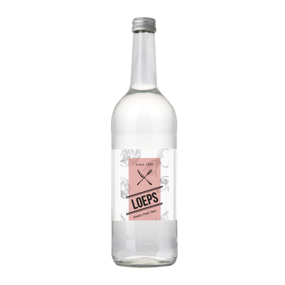 Product image Glasflasche mit 750 ml Quellwasser Werbeartikel