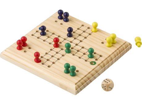 Ludo-Spiel aus Holz Yasir Werbeartikel