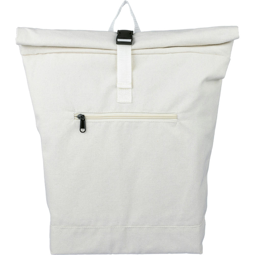 Product image Rolltop-Rucksack Thaddeus aus recyceltem Poly-Baumwollgewebe (330 g/m2) Werbeartikel