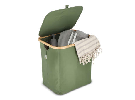 InSideOut faltbarer Korb mit Deckel Sogne 40,5 x 33 x 42cm rPET Werbeartikel