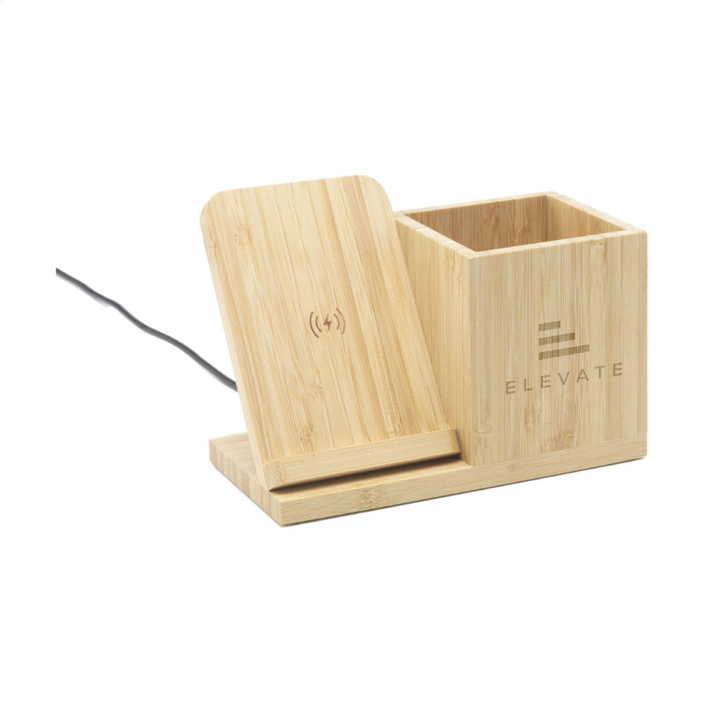 Bamboo Boss 15W Ladestation/Stifthalter Werbeartikel