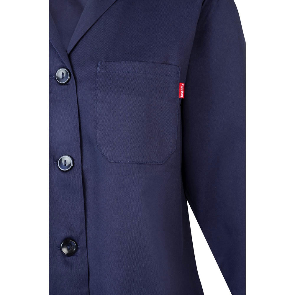 VL RAMA. Langärmeliger Kittel (175 g/m²), aus Baumwollköper (35 %) und Polyester (65 %) Werbeartikel