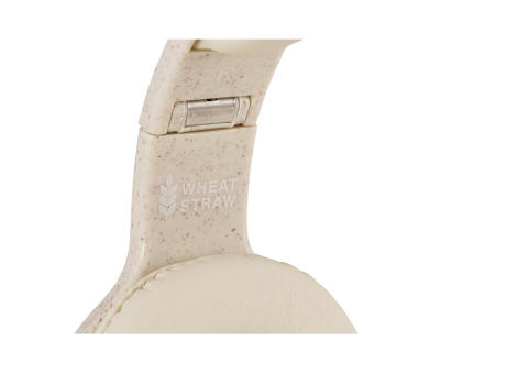 FEYNMAN. Kopfhörer wireless und faltbar mit 4 Stunden Akkulaufzeit aus Weizenstroh und ABS Werbeartikel