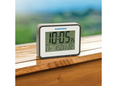 Grundig Thermometer, Wecker und Kalender Werbeartikel
