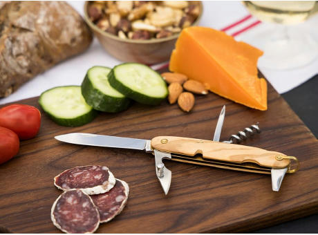 Multifunktionsmesser 'Volga', Olivenholz Werbeartikel