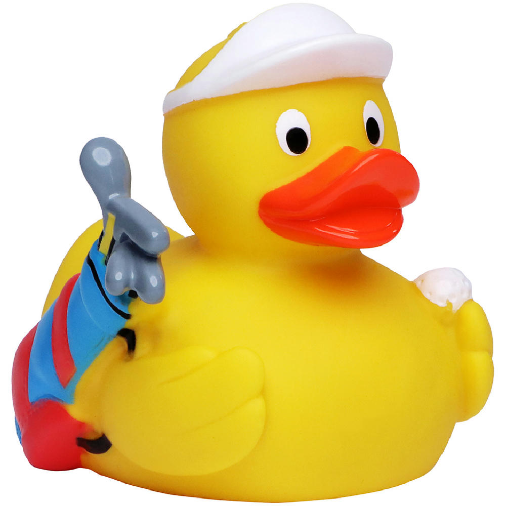 Product image Quietsche-Ente Golfer Werbeartikel