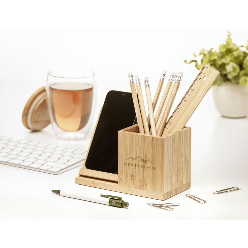 Bamboo Boss 15W Ladestation/Stifthalter Werbeartikel