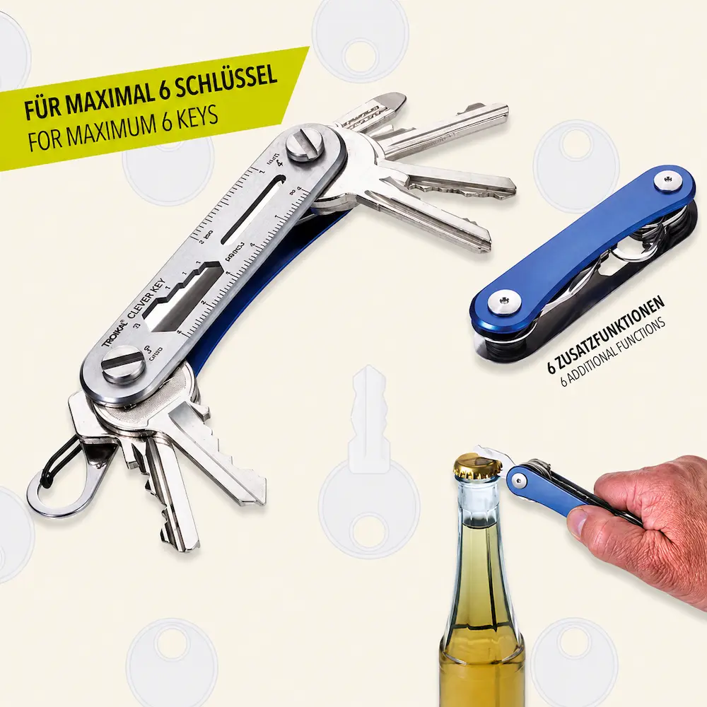 TROIKA Schlüssel Organizer TROIKA CLEVER KEY, blau TROIKA Schlüssel Organizer TROIKA CLEVER KEY, blau