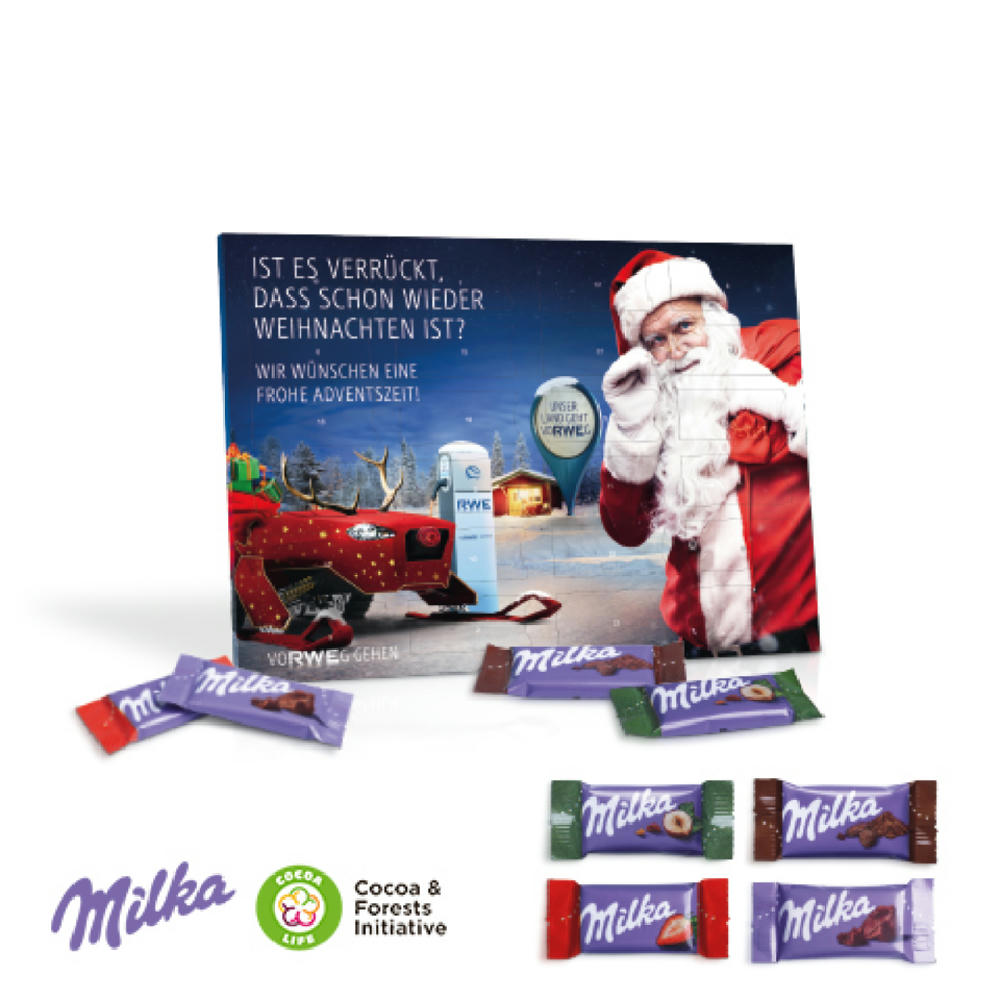 Product image Tisch-Adventskalender mit Milka Schokolade Werbeartikel