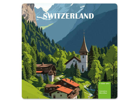 POLYCLEAN rPET Displaytuch 18x18 cm im Papieretui, All-Inclusive-Paket  Werbeartikel