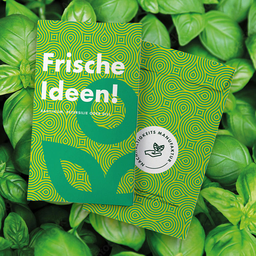 Product image Samenbriefchen Kräuterglück individuell bedruckt Werbeartikel